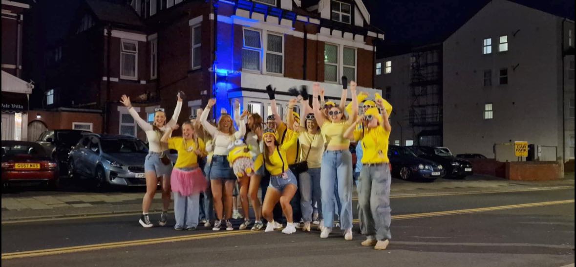 Group photo of guests during a Blackpool stay